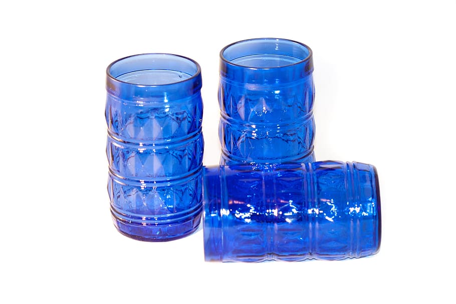 Glasses, Blue, Cup, drinking glasses, cups, dishes, cut-out HD wallpaper