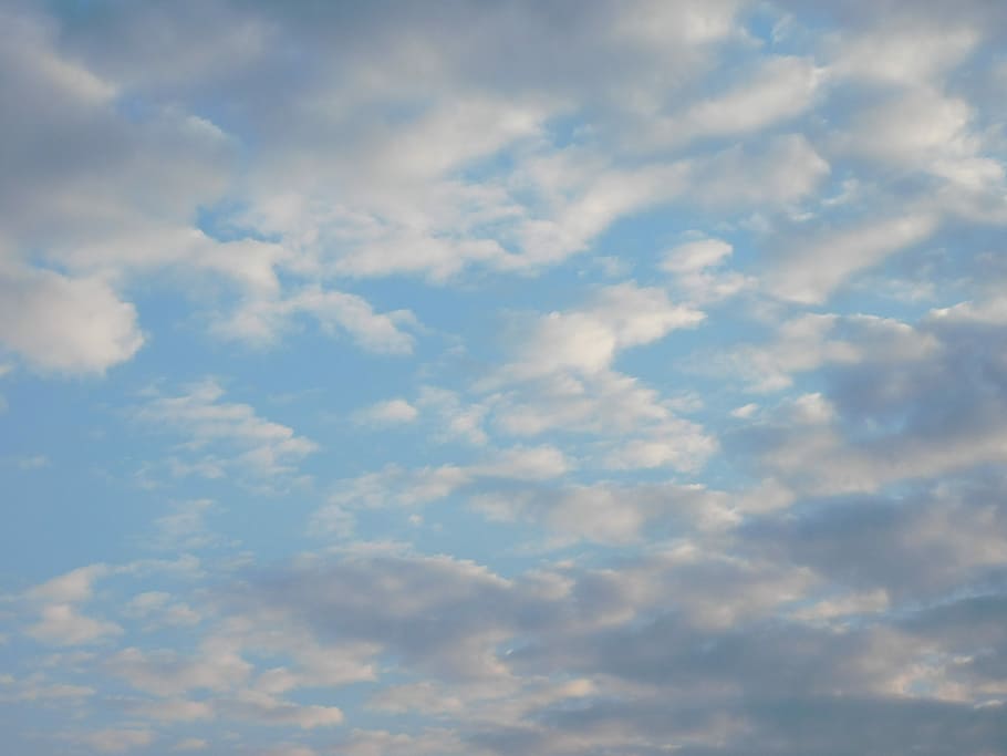 Sky, Clouds, White, blue, cloud - sky, nature, beauty in nature HD wallpaper