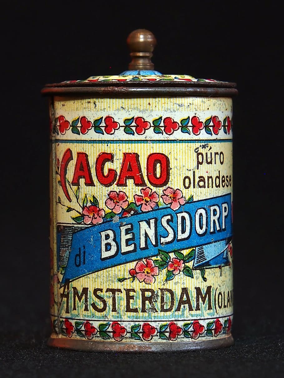 bensdorp, cacao, box, tin, package, old, retro, vintage, food HD wallpaper