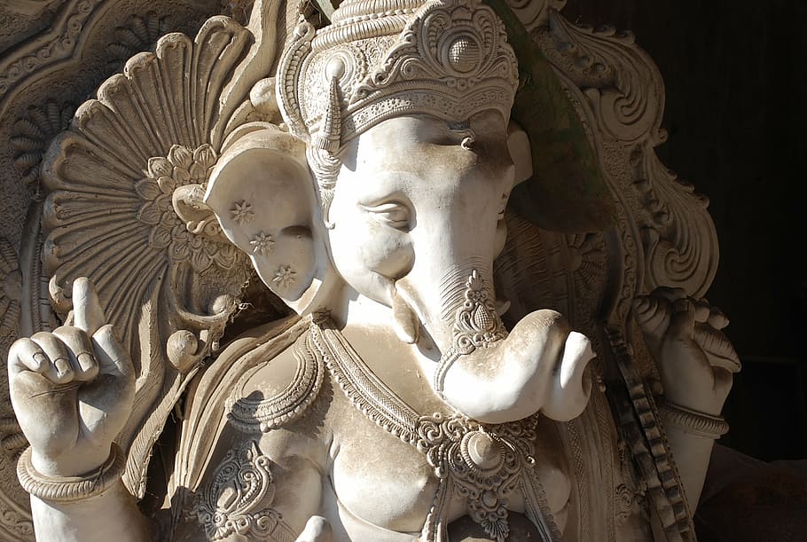 HD wallpaper: white ganesh statue, wisdom, innocence, humility, lord, shri  ganesha | Wallpaper Flare