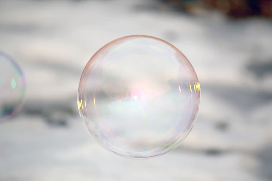 soap bubble, foam, vulnerability, fragility, reflection, close-up HD wallpaper