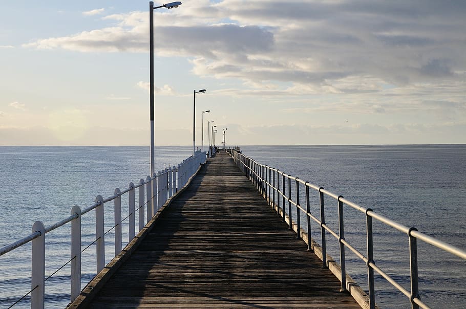 jetty, tumby bay, south, australia, sea, nature, sky, pier