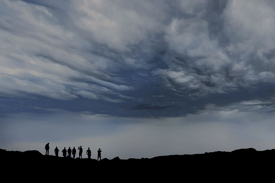 storm, clouds, sky, cloudscape, landscape, dramatic, weather HD wallpaper