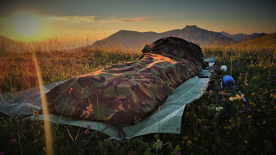 bivouac, mountain, abendstimmung, nature, environment, land HD wallpaper