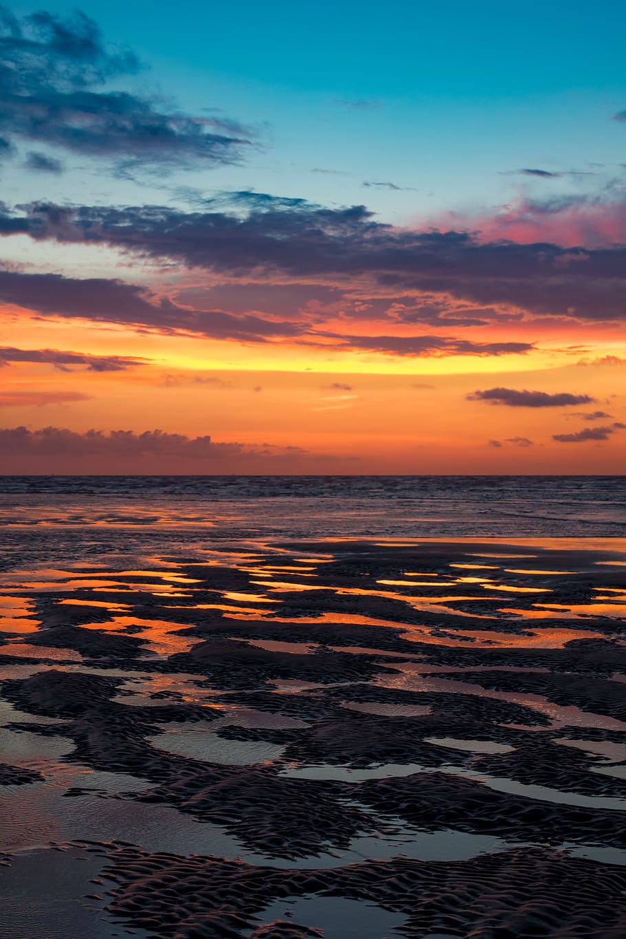sunset, beach, tropical, beach sunset, sky, sand, coast, shore HD wallpaper