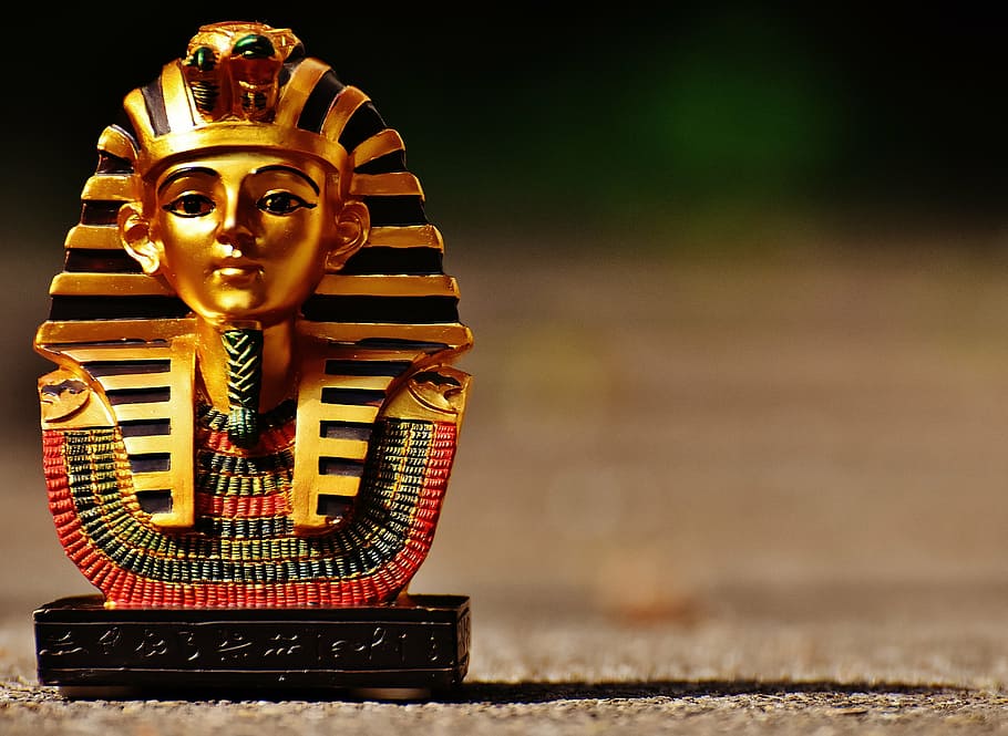 Tutankhamun figurine, statue, egypt, figure, egyptian, pharaonic HD wallpaper