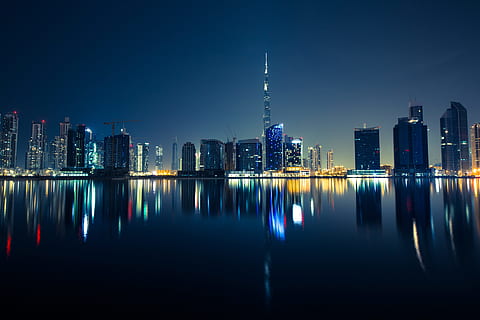 panoramic photography of the city during night, landscape photo of cityscape HD wallpaper