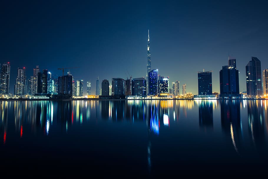 panoramic photography of the city during night, landscape photo of cityscape, HD wallpaper