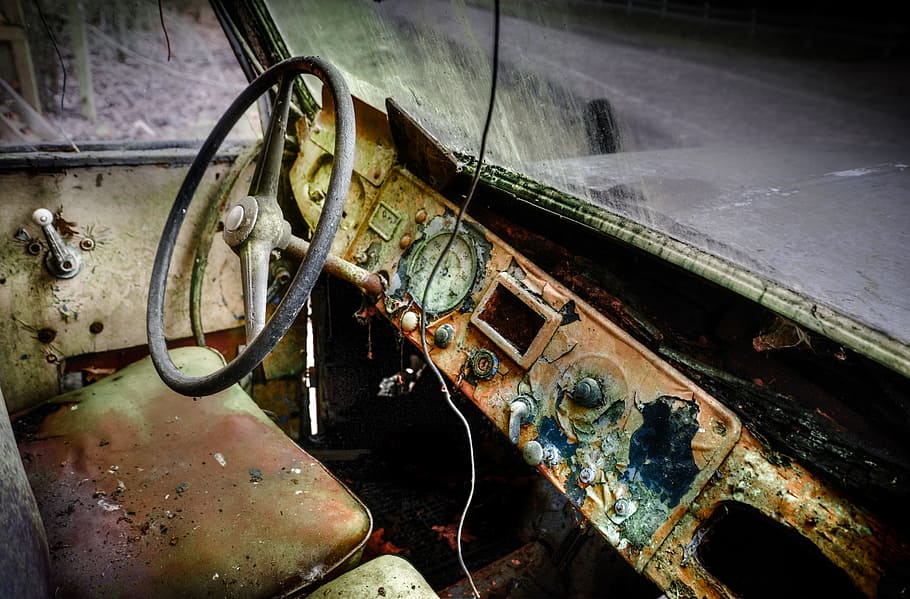 Hd Wallpaper Old Rusty Industry Dirty Car Steering