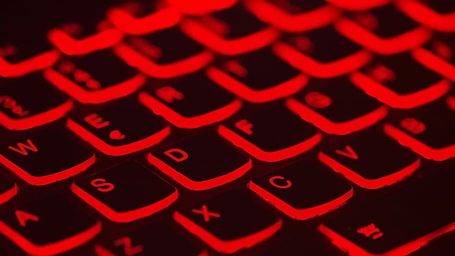 HD wallpaper: Keyboard background, red and black back-lit computer keyboard  | Wallpaper Flare