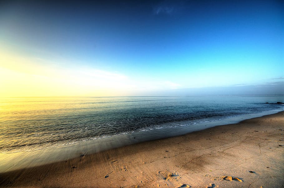 Hdr, Beach, Sun, Water, Baltic Sea, Sand, scenics, nature, tranquil scene HD wallpaper
