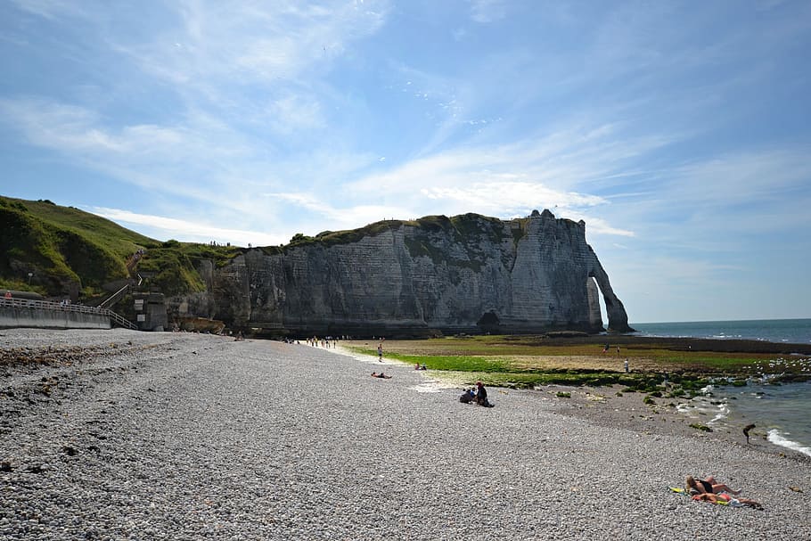 HD wallpaper: Cliffs, Etretat, France, Normandy, Beach, cliffs etretat ...