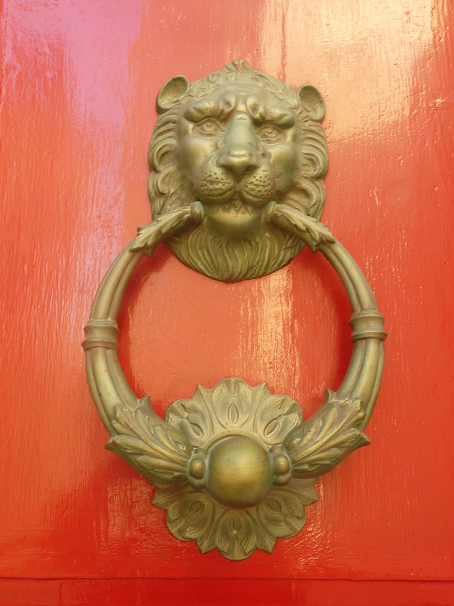 doorknocker, old, malta, input, front door, house entrance, HD wallpaper