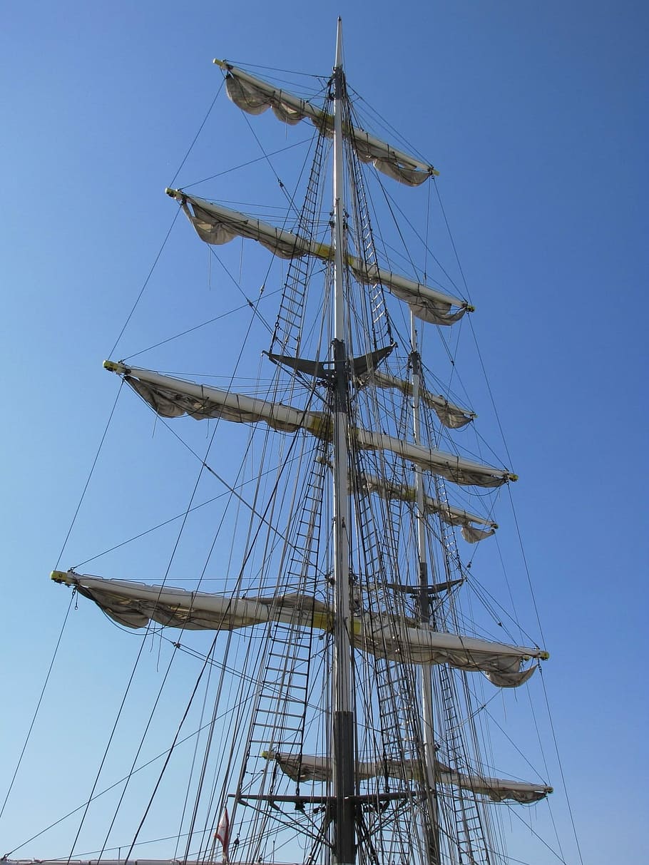 Mast, Boat, Ship, Tradition, Yacht, sky, water, nautical, marine, HD wallpaper