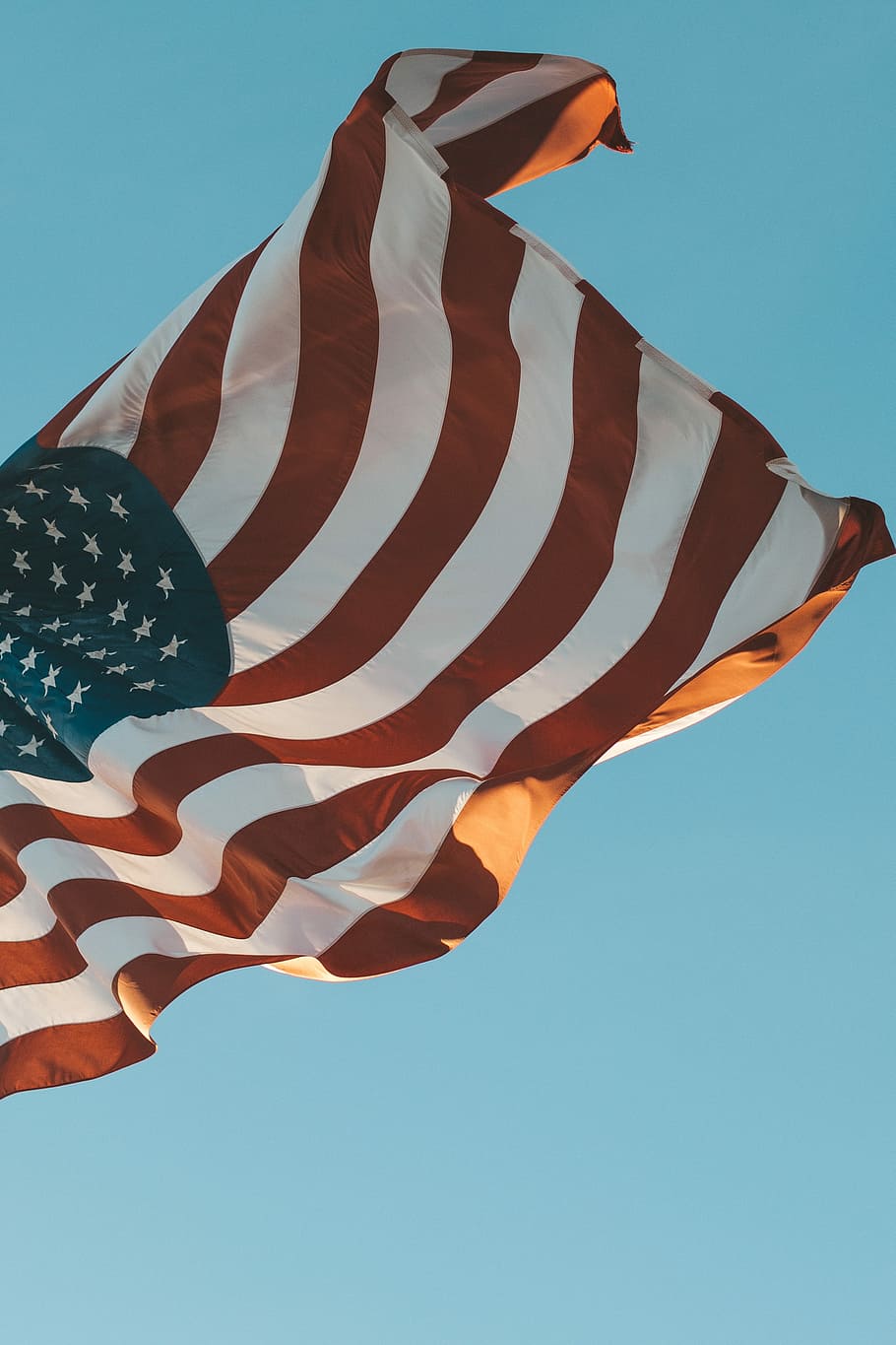 Union Flag, low-angle view of U.S.A flag, american flag, details, HD wallpaper