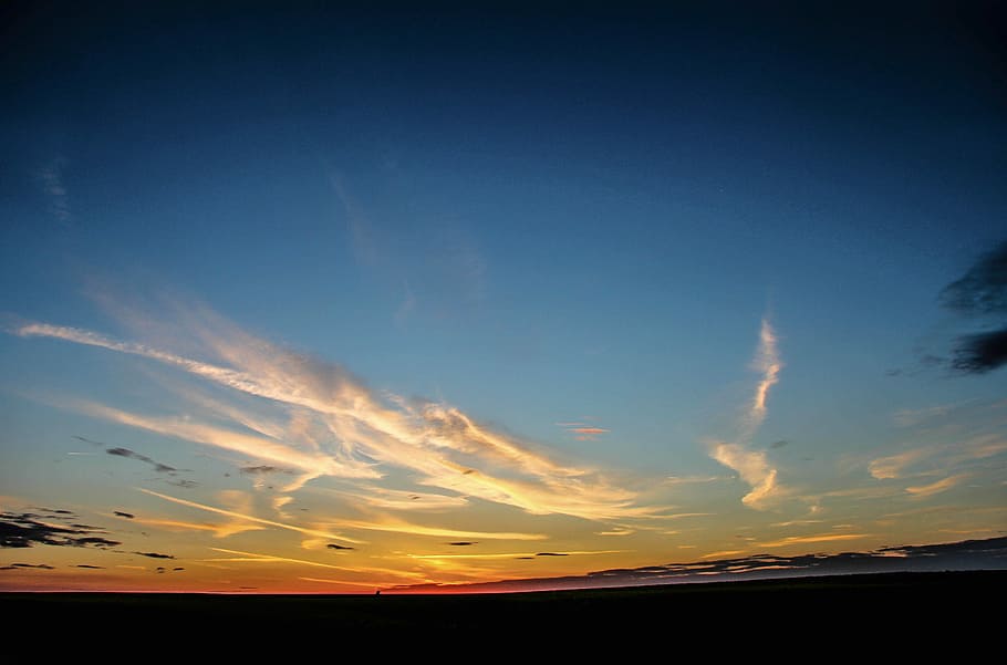Landscape, Twilight, Sunset, Colors, sky, cloudy sky, horizon HD wallpaper