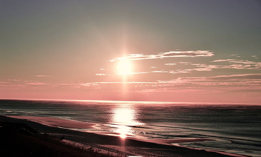 beach, sunset, shore, water, sky, sea, beauty in nature, scenics - nature HD wallpaper
