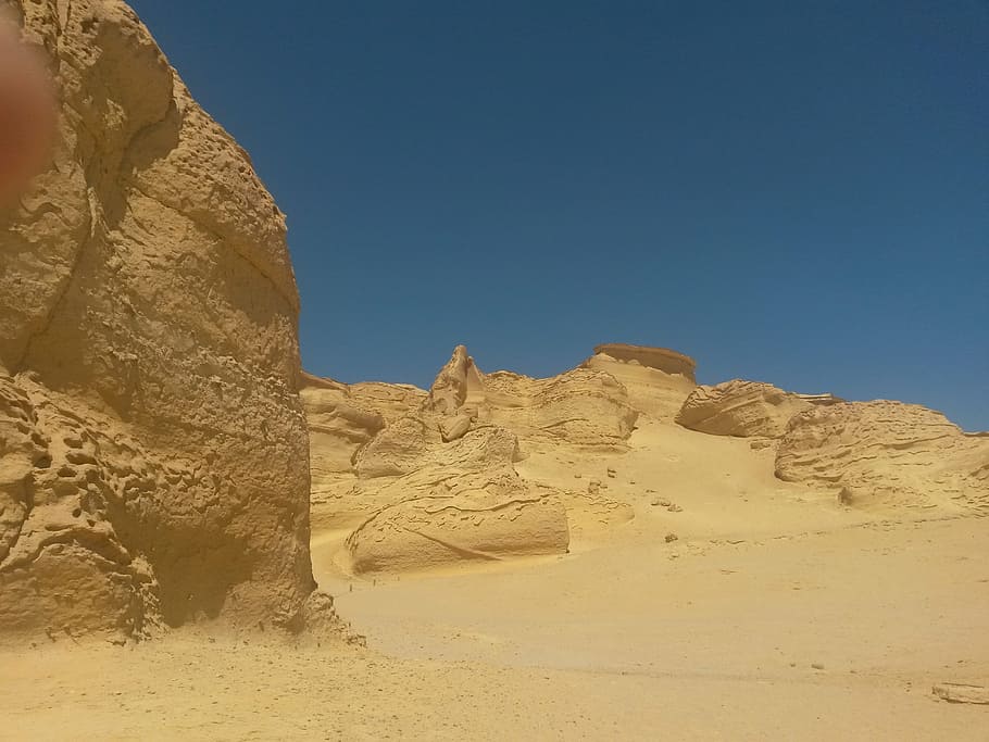 desert, egypt, sand, nature, landscape, dry, rock - Object HD wallpaper