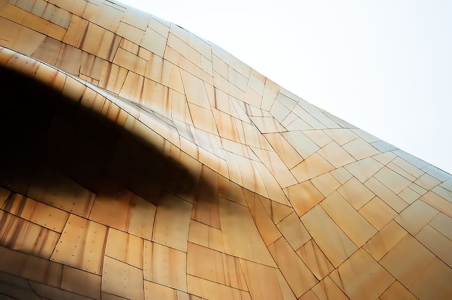 low angle photography of brown and white building, untitled, close up HD wallpaper