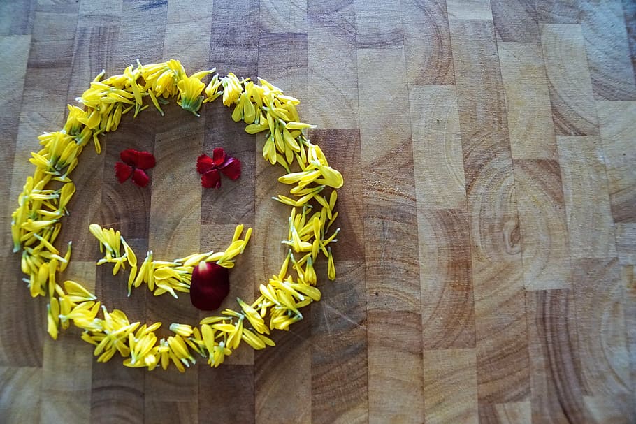 smiley, face, board, wood, flower, emoticon, funny, emotion HD wallpaper