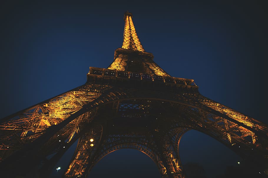 HD wallpaper: architecture, eiffel tower, france, landmark, low angle ...