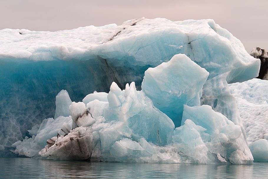 ice stone beside body of water at daytime, iceland, driving iceberg, HD wallpaper
