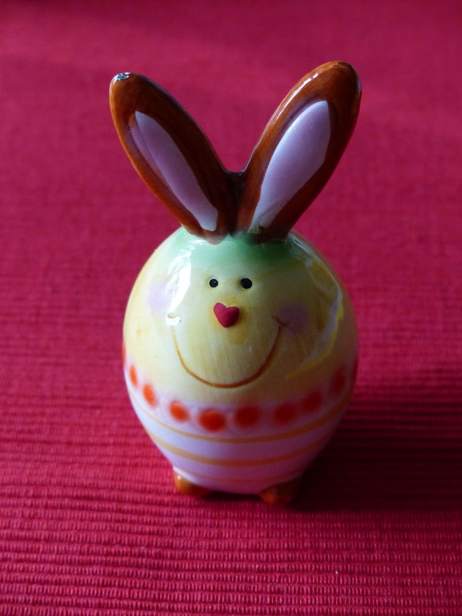Hare, Easter Bunny, Figure, Porcelain, sound, colorful, painted HD wallpaper