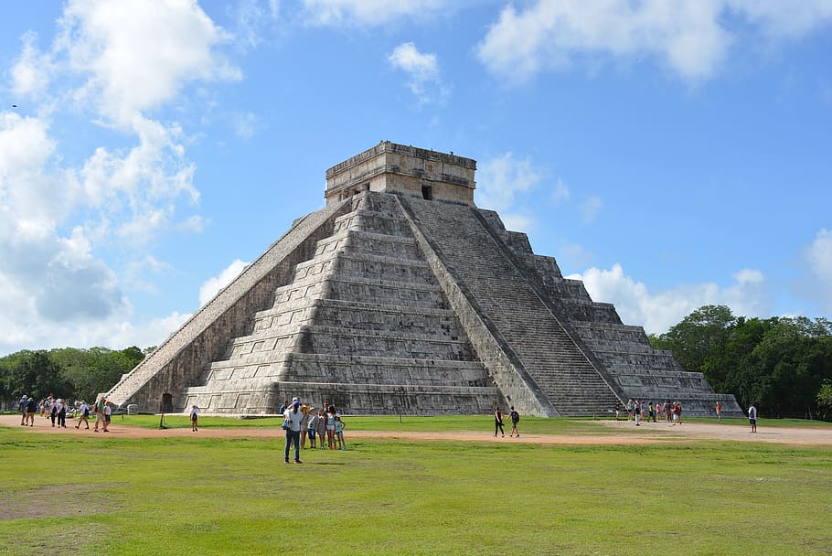 Temple of Kukulkan, Mexico, kukulcan, chichenitzá, travel destinations HD wallpaper