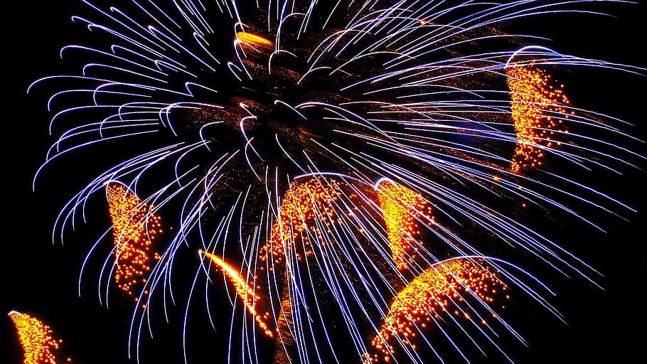 Fireworks, Light, Colors, night, fire - Natural Phenomenon HD wallpaper