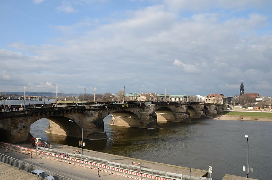 dresden, bridge, architecture, bridge - man made structure HD wallpaper