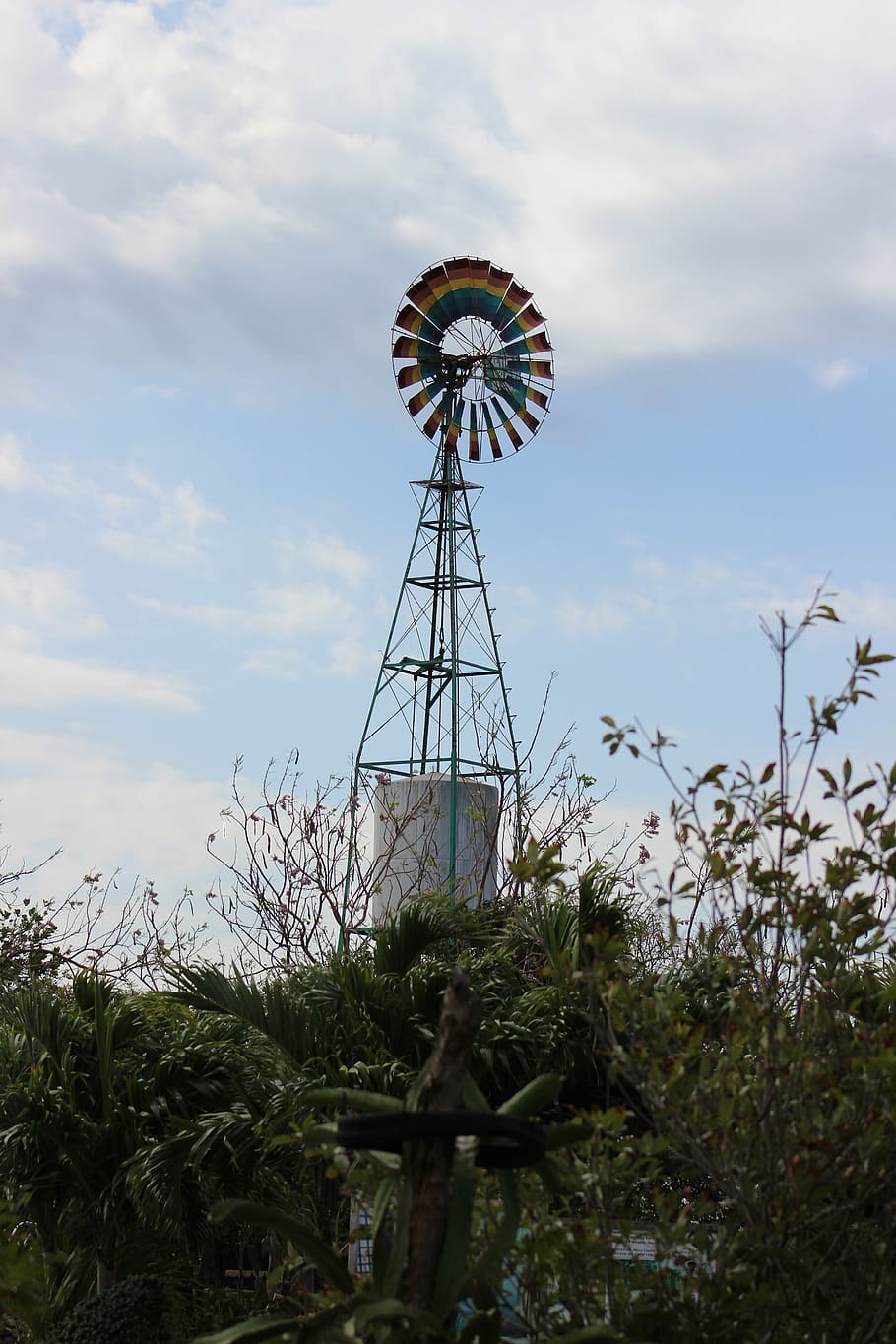 windmill, scenic, farm, travel, rural, countryside, asia, sky, HD wallpaper