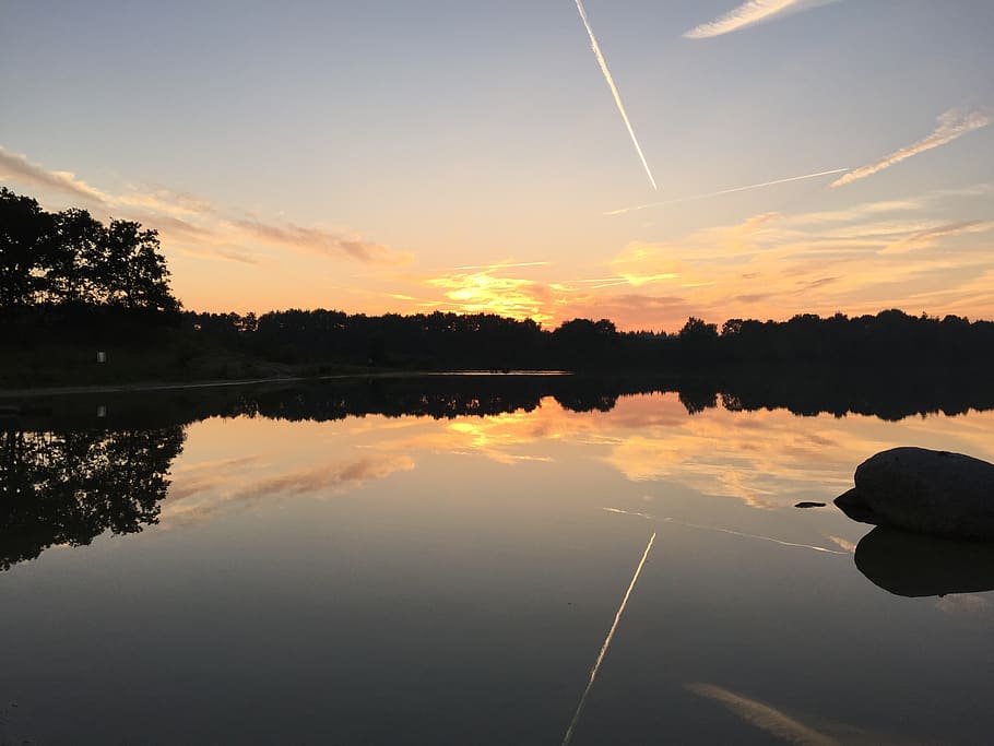 sunset, more, mirror, sky, reflection, beauty in nature, scenics - nature HD wallpaper