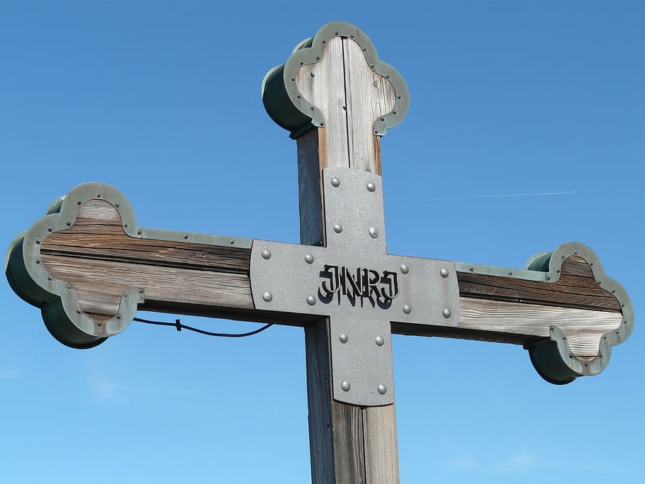 cross, summit cross, inri, god, faith, christian, christianity