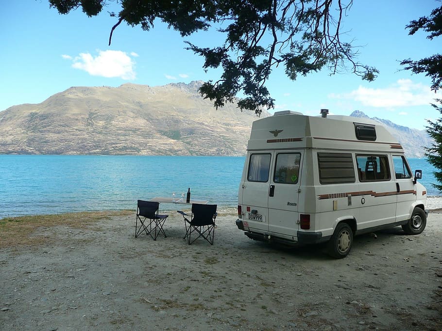 holiday, new zealand, van, vacations, camping, travel, outdoors, HD wallpaper