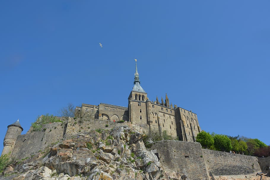 mont saint michel, bay of mont-saint-michel, abbey, normandy, HD wallpaper