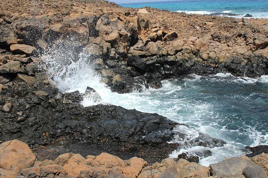 Waves, Rocks, Ocean, Water, Nature, geology, landscape, stone HD wallpaper