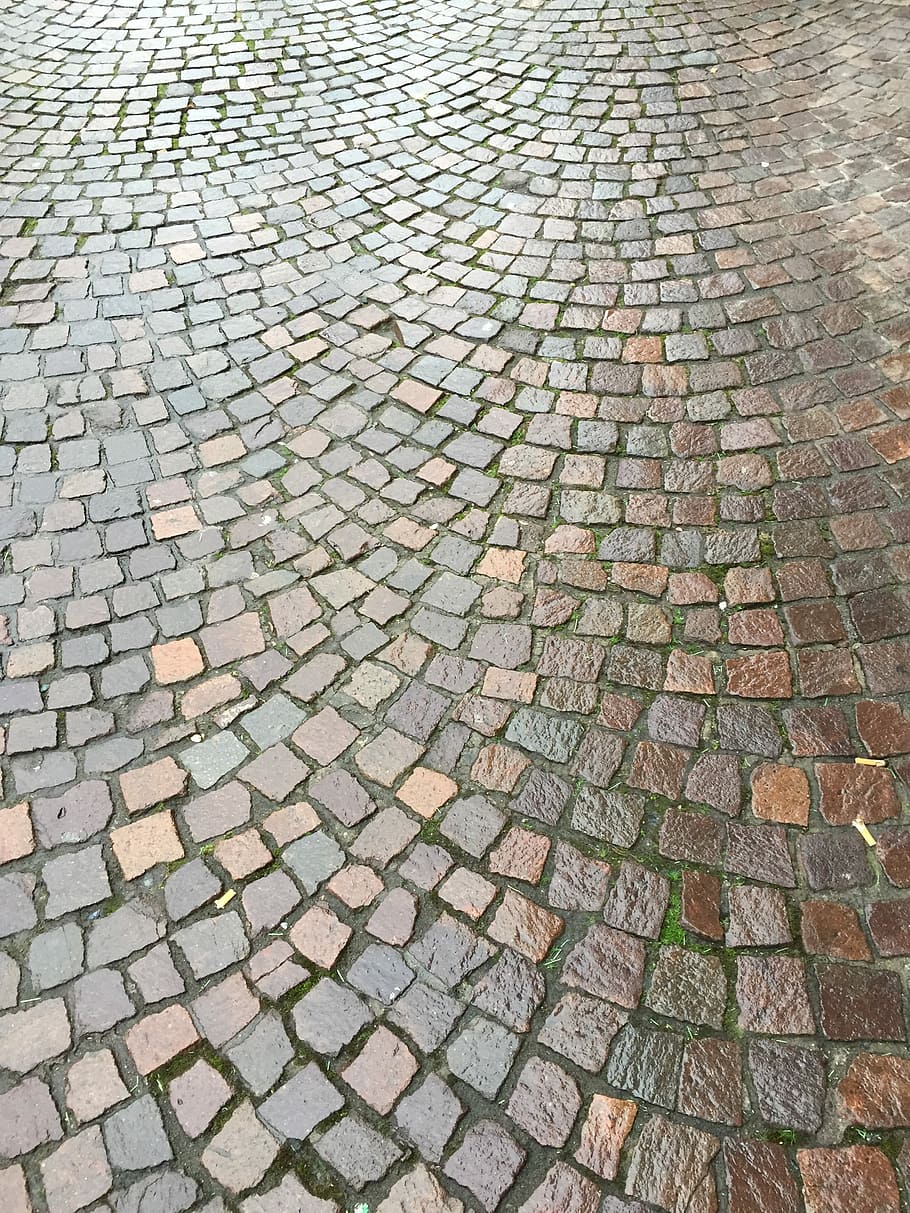 Texture, Bricks, Cobblestone, Street, pattern, full frame, backgrounds HD wallpaper