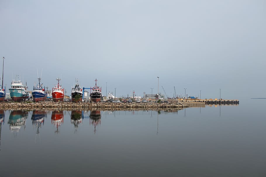 seaside, boat, new-brunswick, port, coast, marine, dock, ocean, HD wallpaper