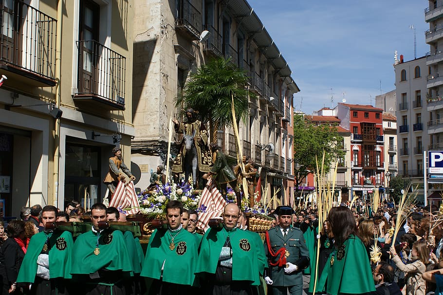 procession, valladolid, step, palmas, easter, street, city HD wallpaper