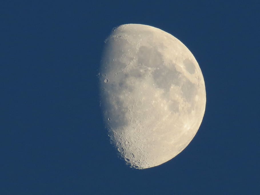 Moon, Night, Moonlight, Space, sky, lunar, planet, moon surface HD wallpaper