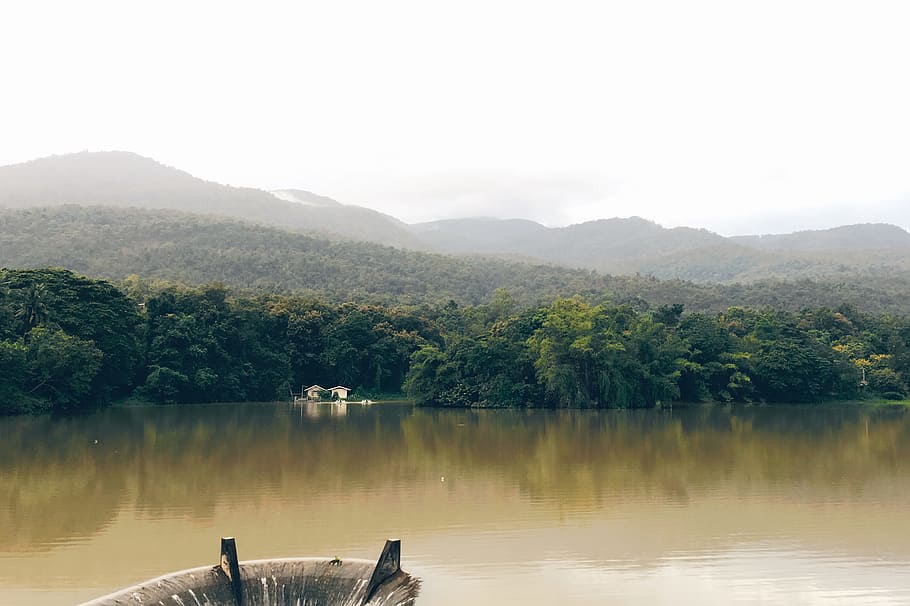 light, dawn, landscape, nature, calm waters, clouds, daylight HD wallpaper