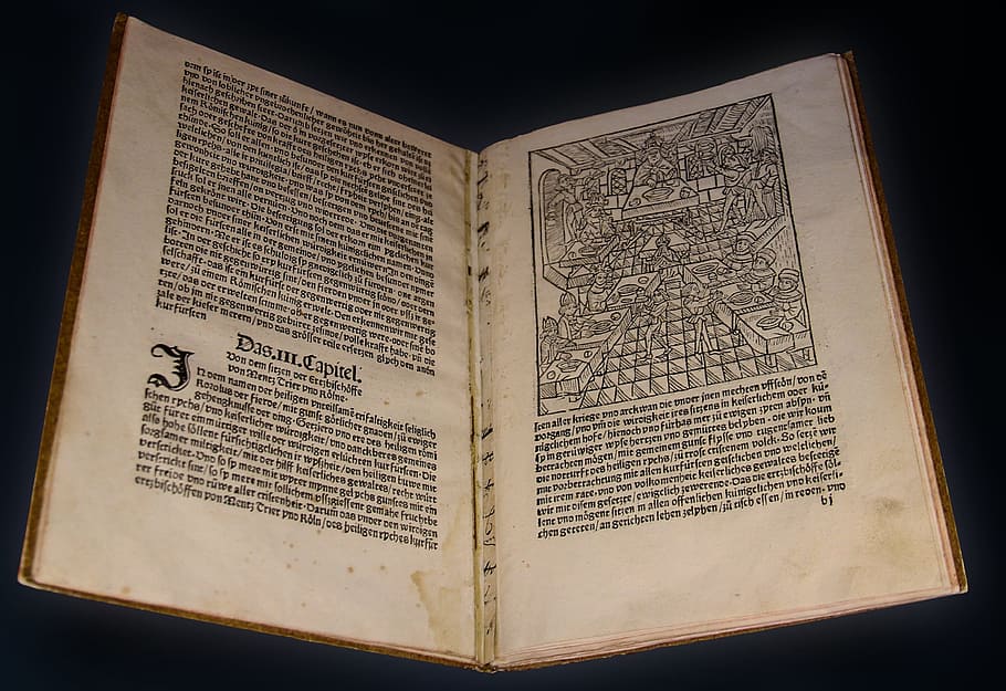 book, old, old book, historically, read, font, middle ages HD wallpaper
