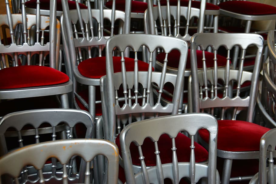 seats, stacked, seating, chairs, pile, rows, furniture, heap HD wallpaper