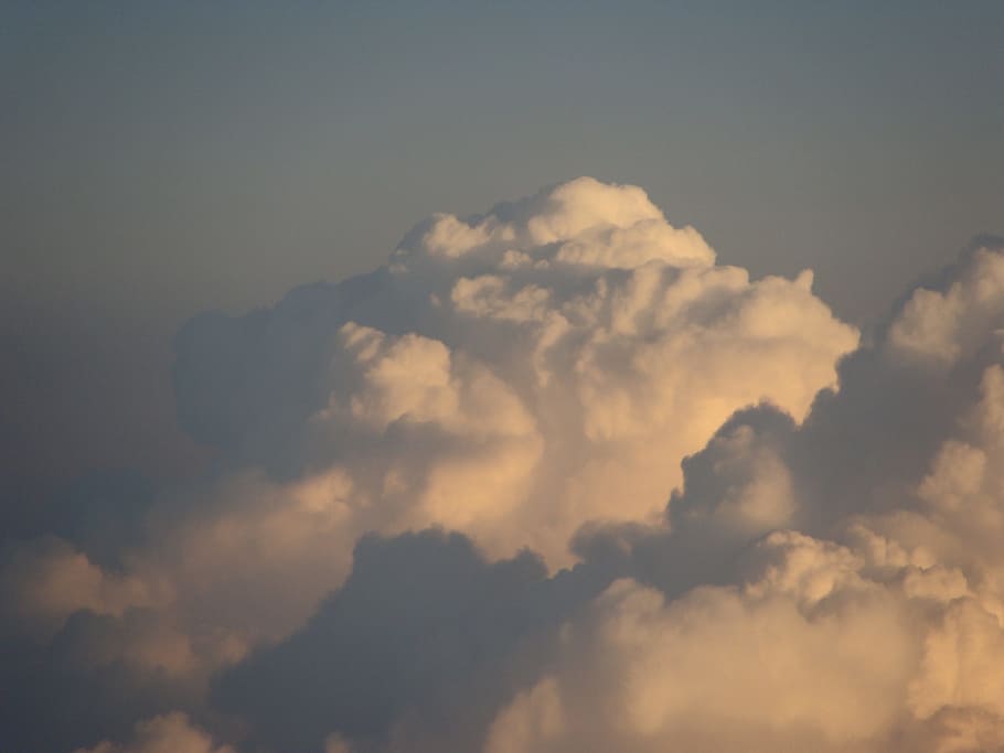 Sunset, Weather, clouds, sky, sky clouds, white, light, cloudscape HD wallpaper