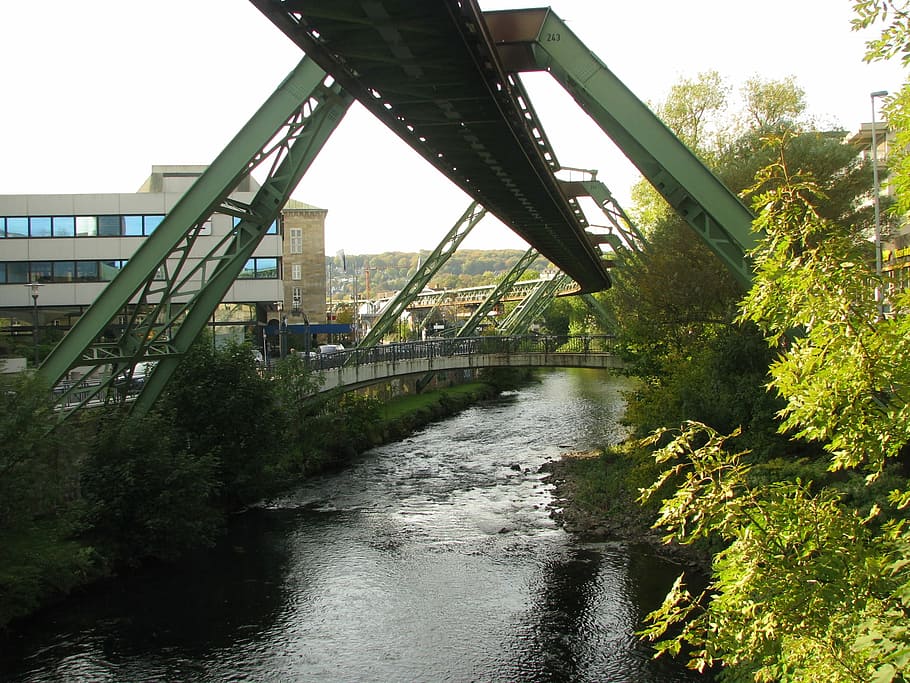 Schwebebahn, Wuppertal, bridge - man made structure, architecture, HD wallpaper