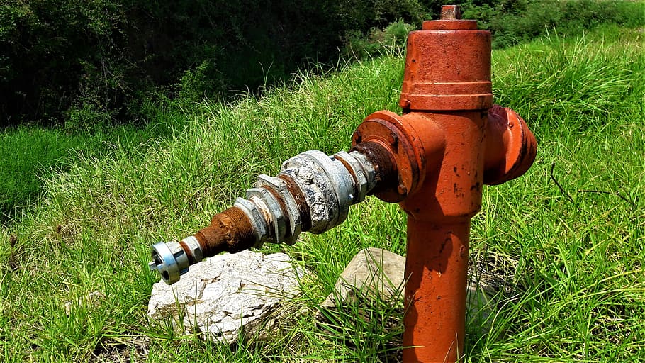 hydrant, water supply, delete, greece, grass, plant, field HD wallpaper