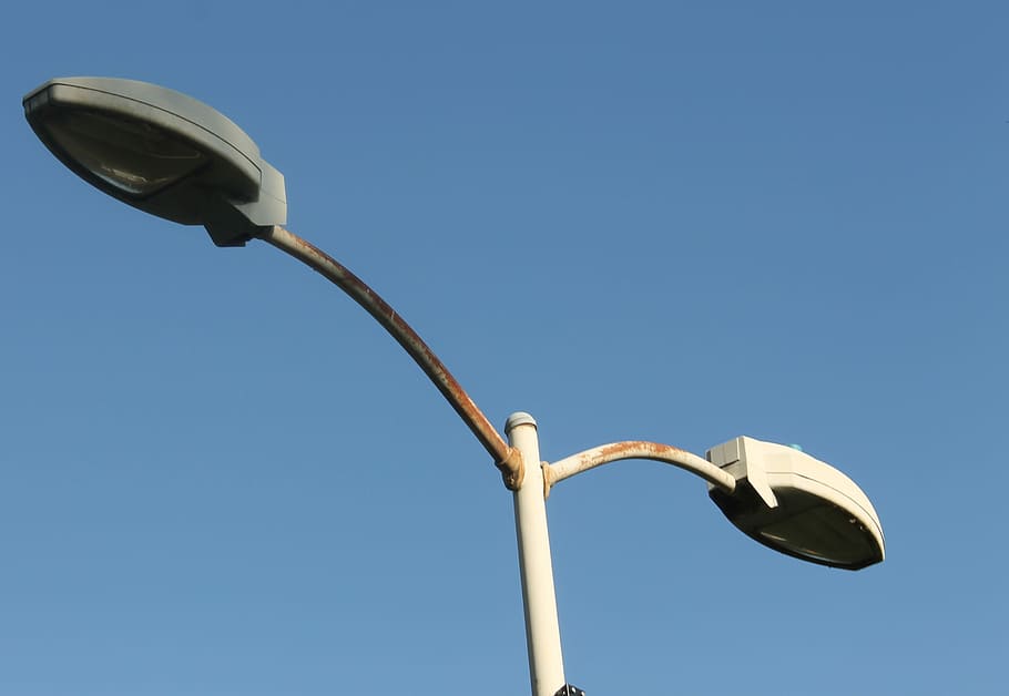 Lamp, Street Light, Old, Rustic, rusty, bulb, low angle view HD wallpaper