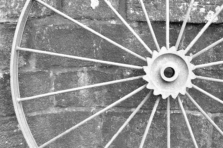 round, iron, ancient, background, black, history, full frame HD wallpaper
