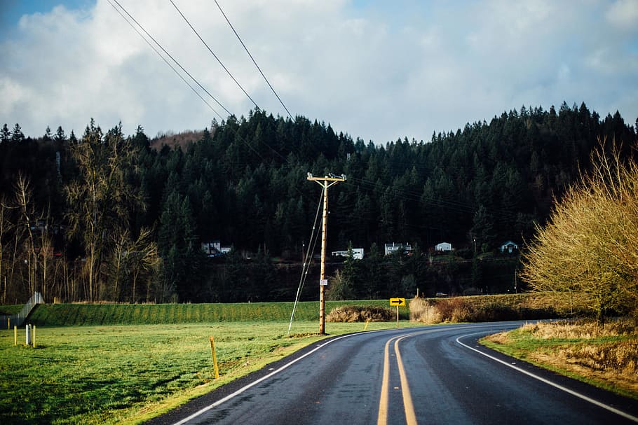 Country road, other, nature, landscape, transportation, mountain HD wallpaper