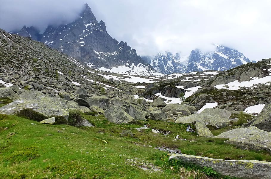 alpe, mountain, nature, top, landscape, snow, hiking, summit, HD wallpaper